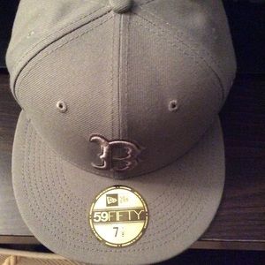 Brand new Boston grey fitted hat